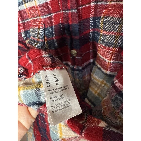 American Eagle Shirt Top Women’s XL Plaid Flannel Ahh Mazingly Soft Slim Fit - Picture 7 of 8